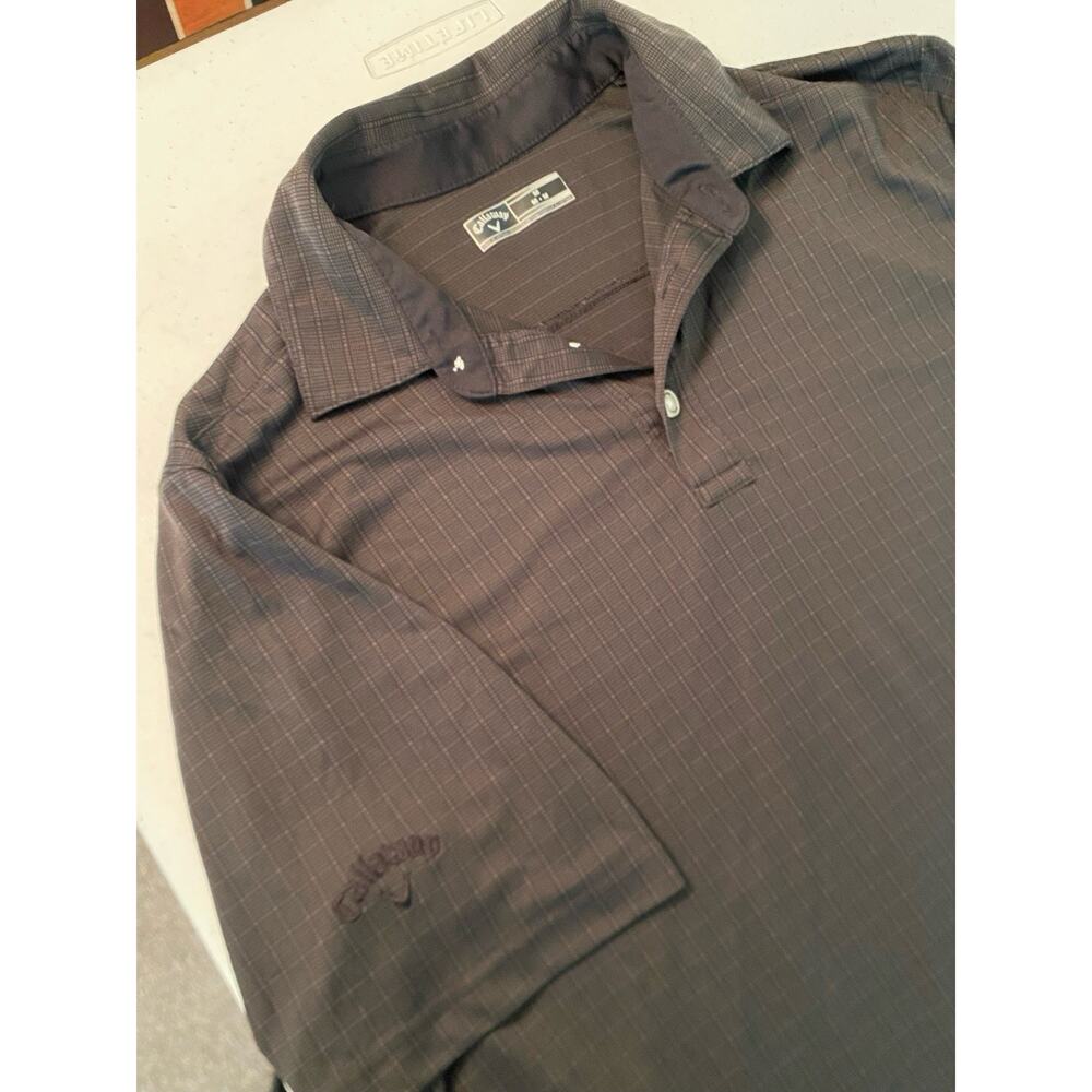 Callaway Opti Dri Performance Golf Polo Shirt Short Sleeve Mens Size M Black